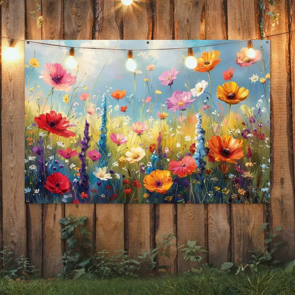 MuchoWow Tuinposter 180x120cm Bloemen Natuur Botanisch Kunst