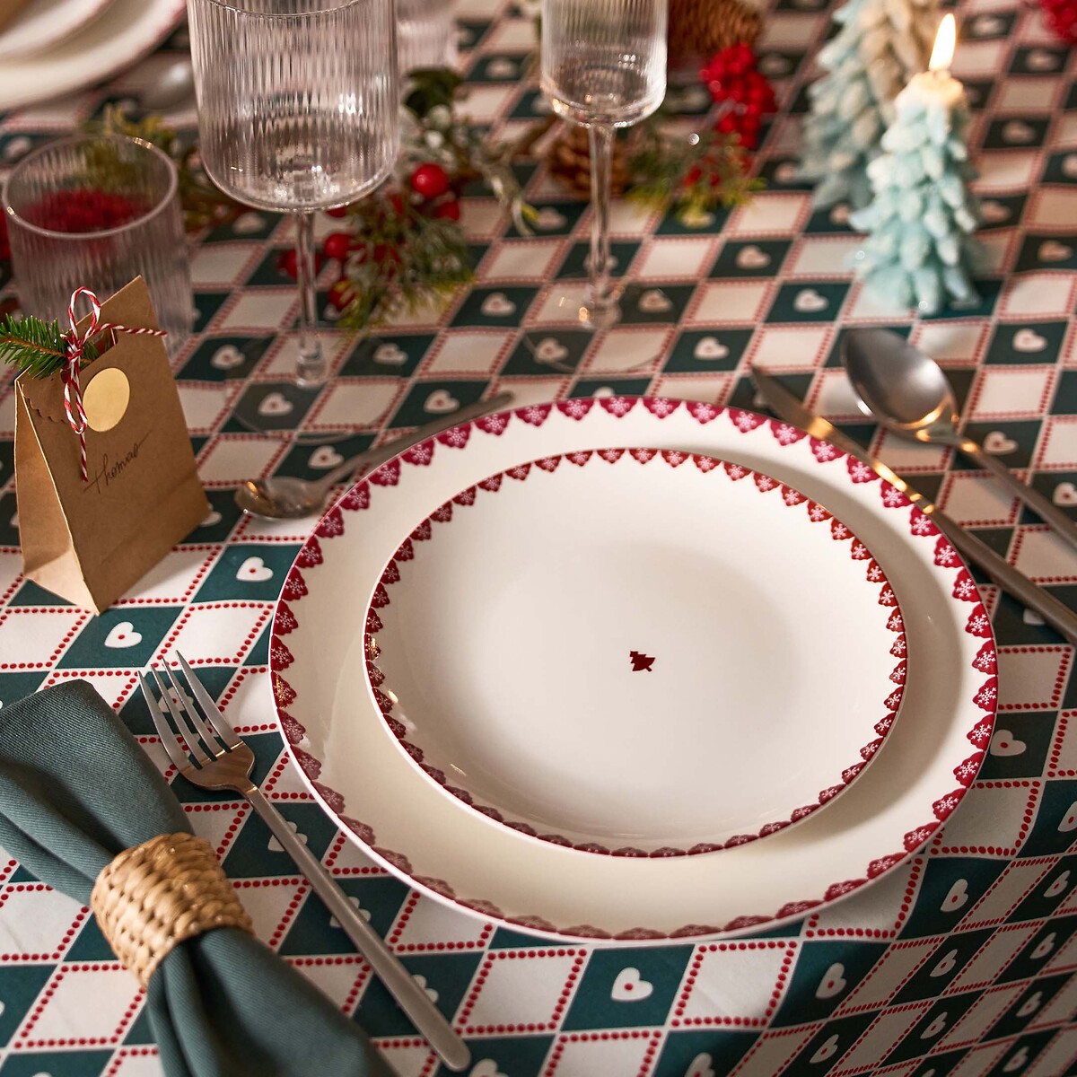 LA REDOUTE INTERIEURS<br>Toalha de mesa em algodão revestido com toque macio, Belia