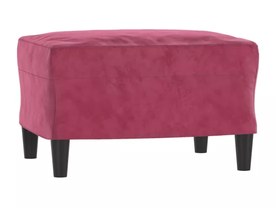Ensemble de canapés 3 pcs rouge bordeaux velours