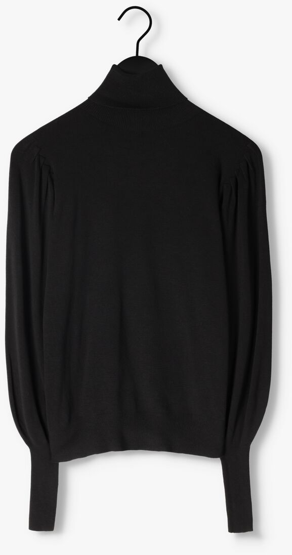 SUMMUM zwarte summum coltrui pullover puffy sleeves circular knit
