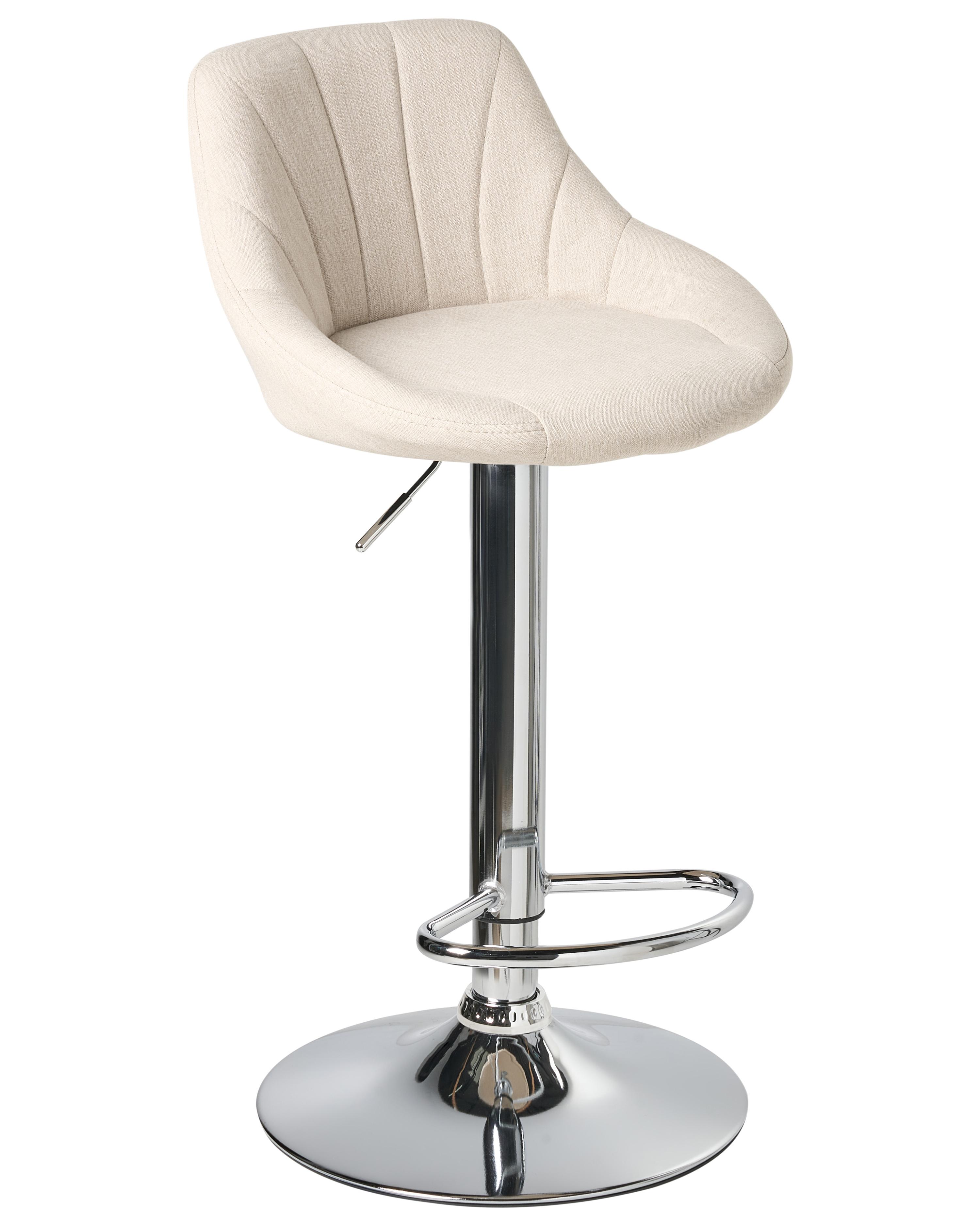 Set van 2 barkrukken LUCCA Stof draaibaar Lichtbeige