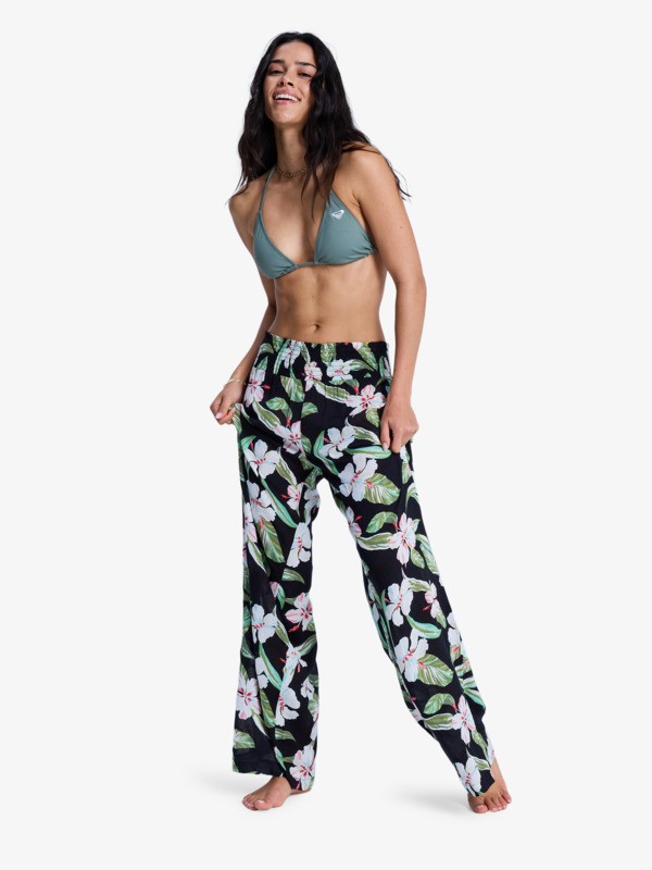 Along The Sunset Pantalon léger Noir Femme