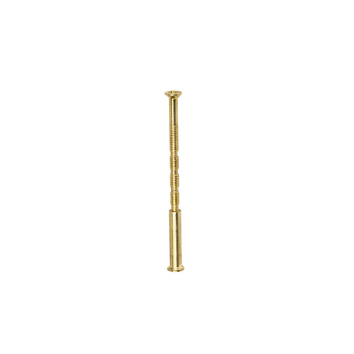 Carré de poignée de porte 2 vis relieuse acier ⌀7 mm H. 7 x L.60 mm doré
