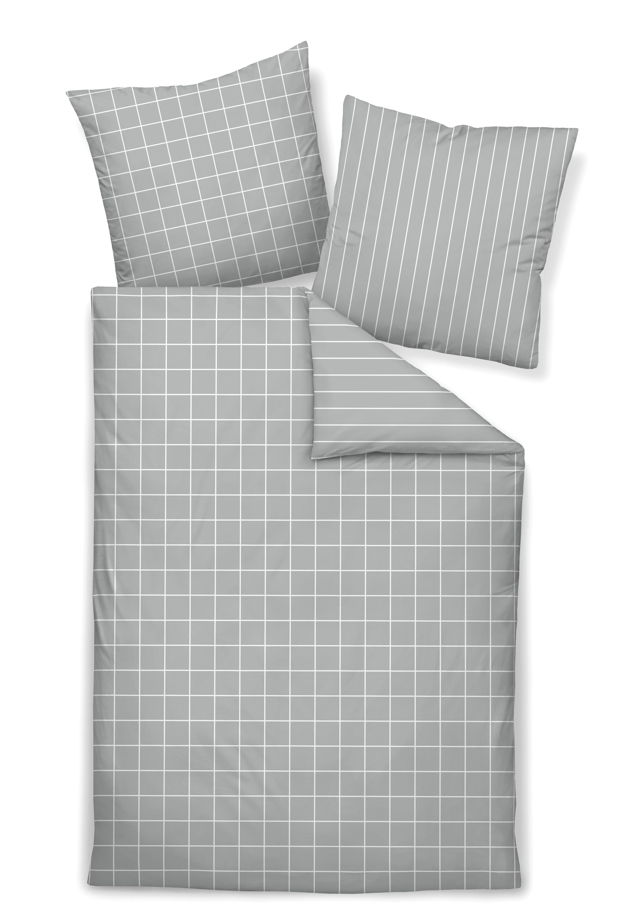 Bettwäsche Mako-Satin 135x200 cm, mit 1 Kissen
