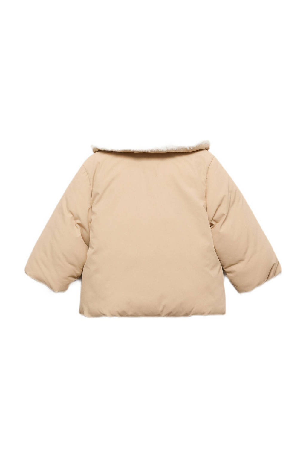 Mango Kids gewatteerde winterjas lichtbruin
