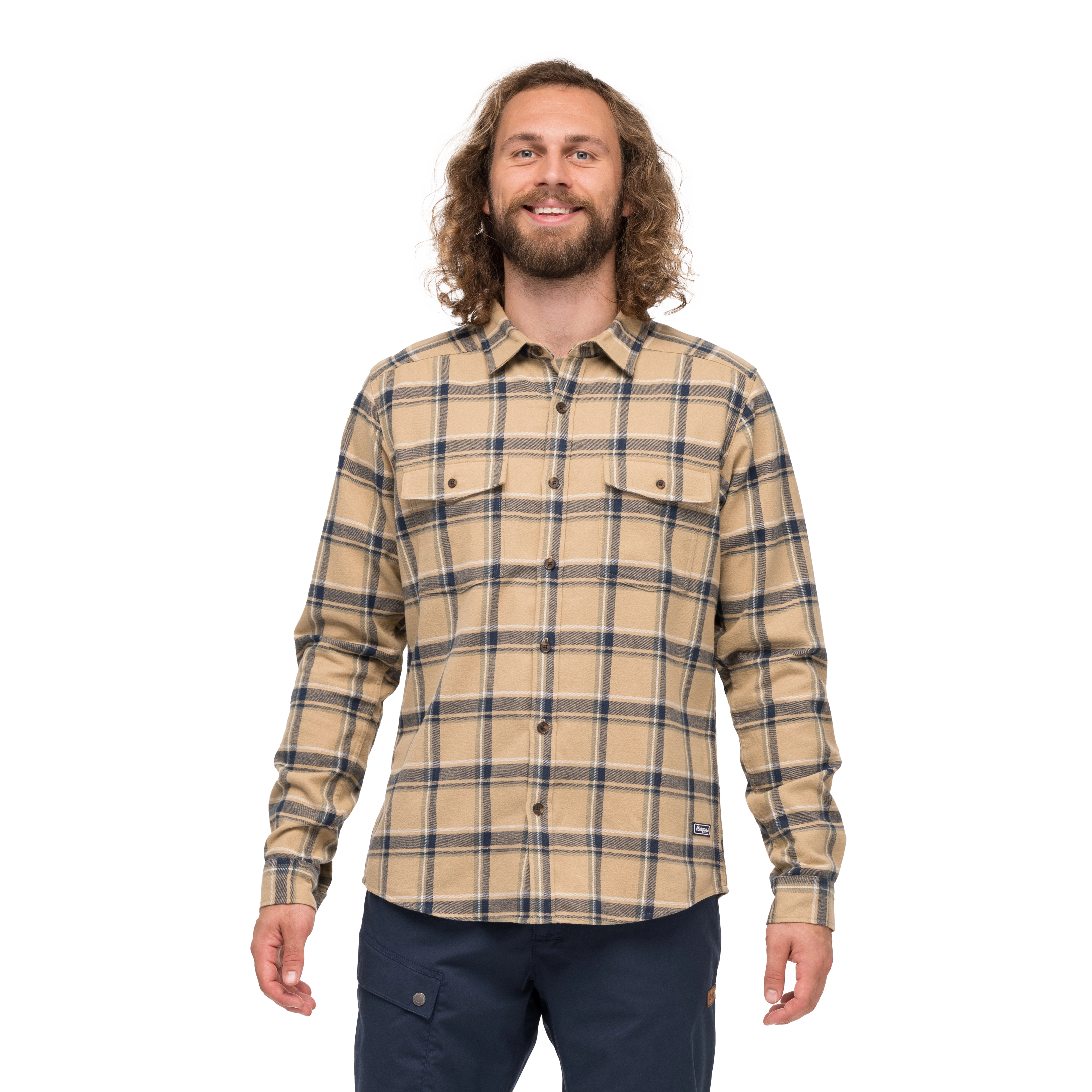 Tovdal Shirt Warm Sand / Navy Blue Check
