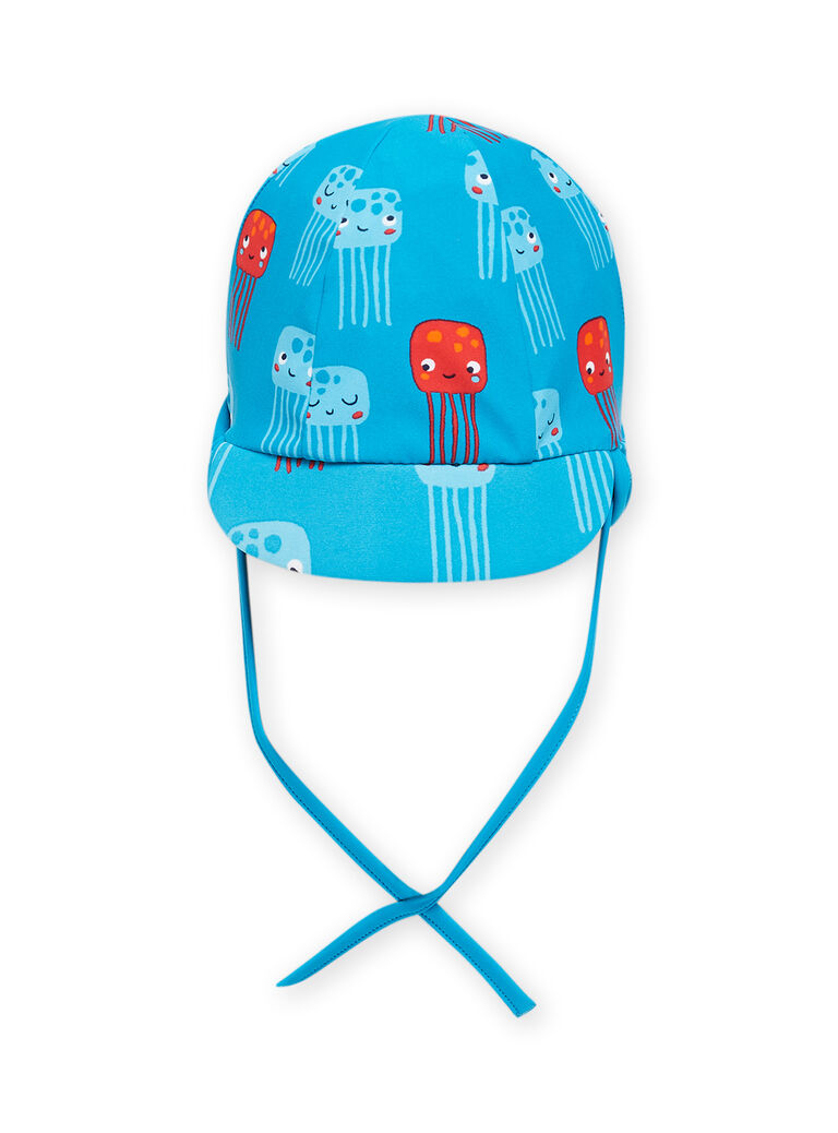 Chapeau bleu à imprimé méduses bébé garçon