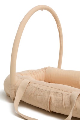 Alice & Fox ALBA Babynest med Håndtak, Beige Muslin