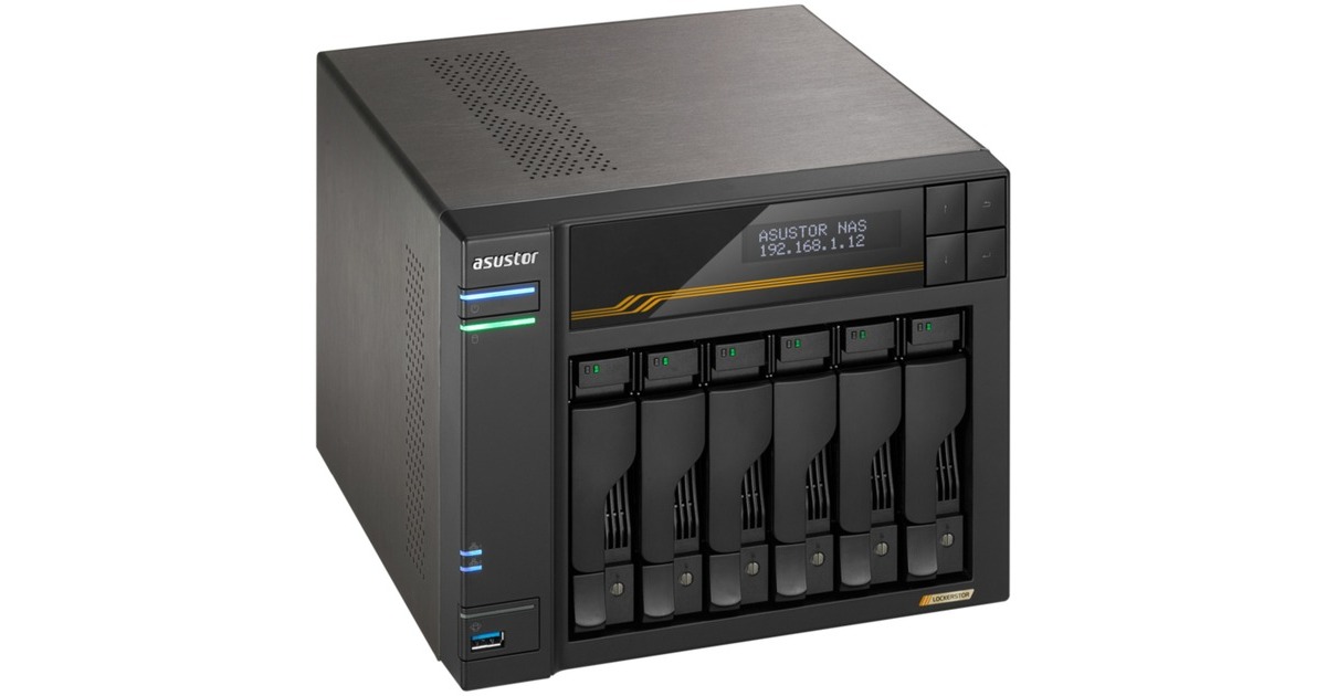 AsustorLockerstor 6 AS6806T nas  (Zwart)