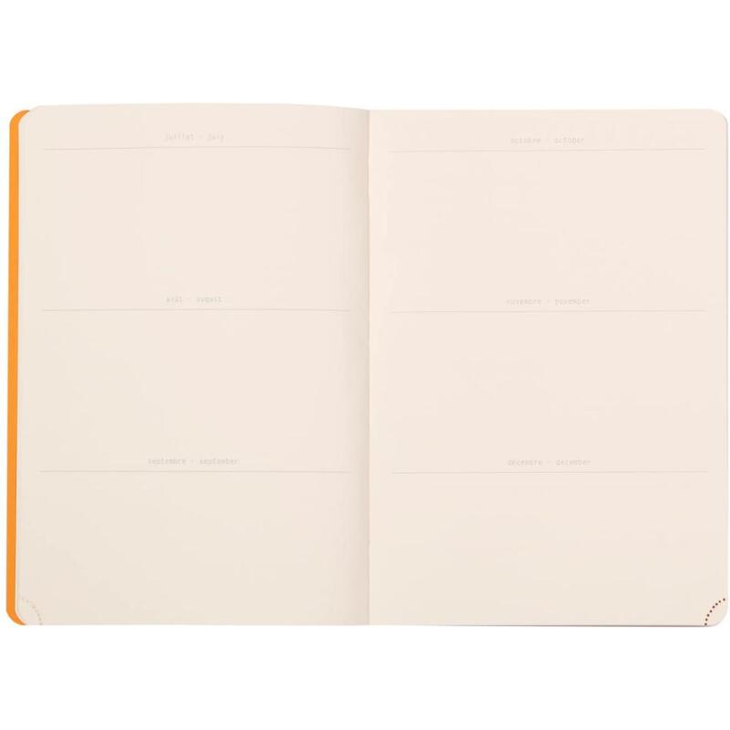Rhodiarama Perpetual A5 128p papier ivoire 90g coins microperforés avec élastique - Noir