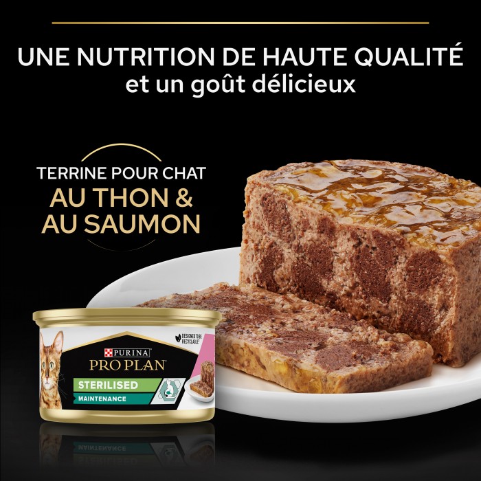 Proplan Sterilised Thon et Saumon - Lot 24 x 85 g