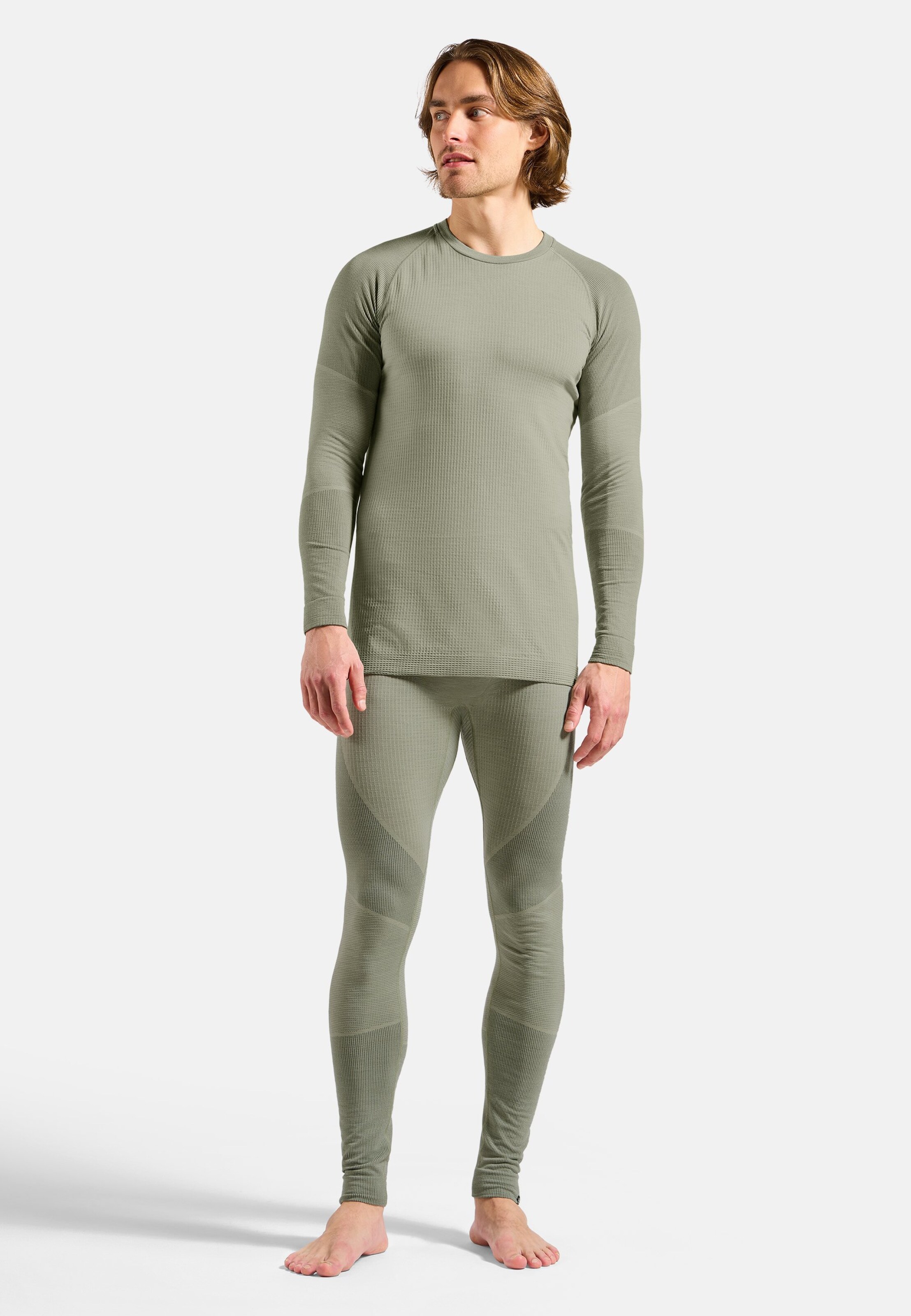 Seamless Performance Wool Funktionsshirt mit Rundhalsausschnitt in shadow