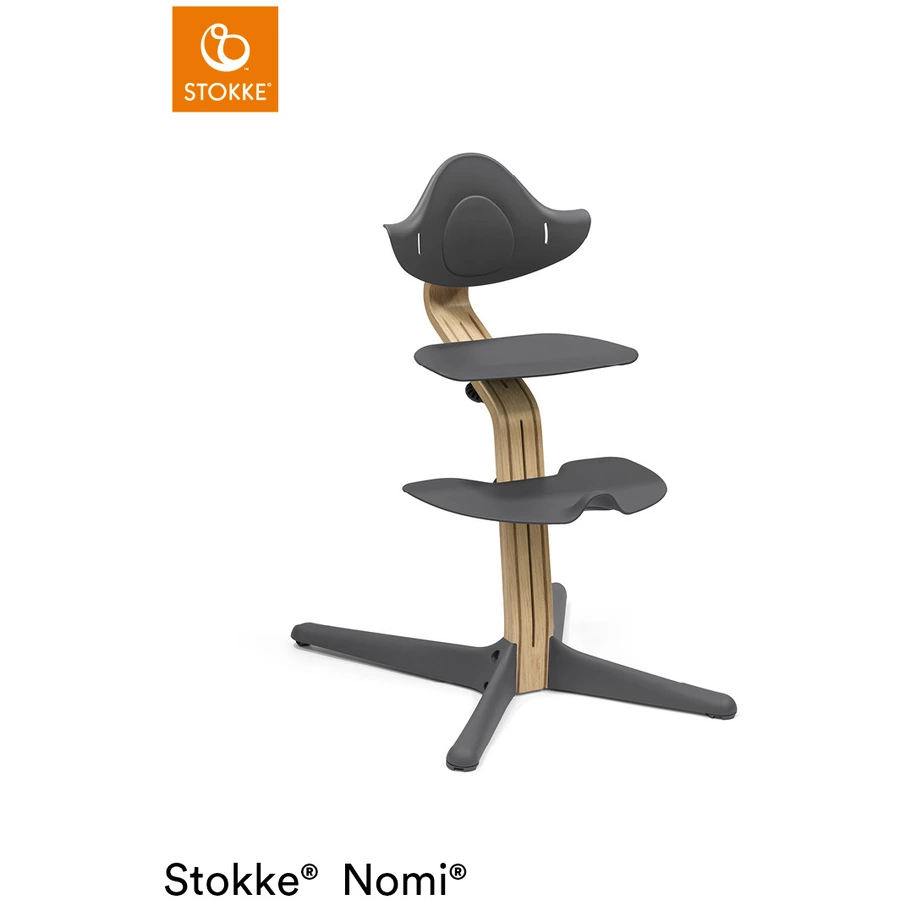 STOKKE® Nomi® Hochstuhl Eiche   anthrazit