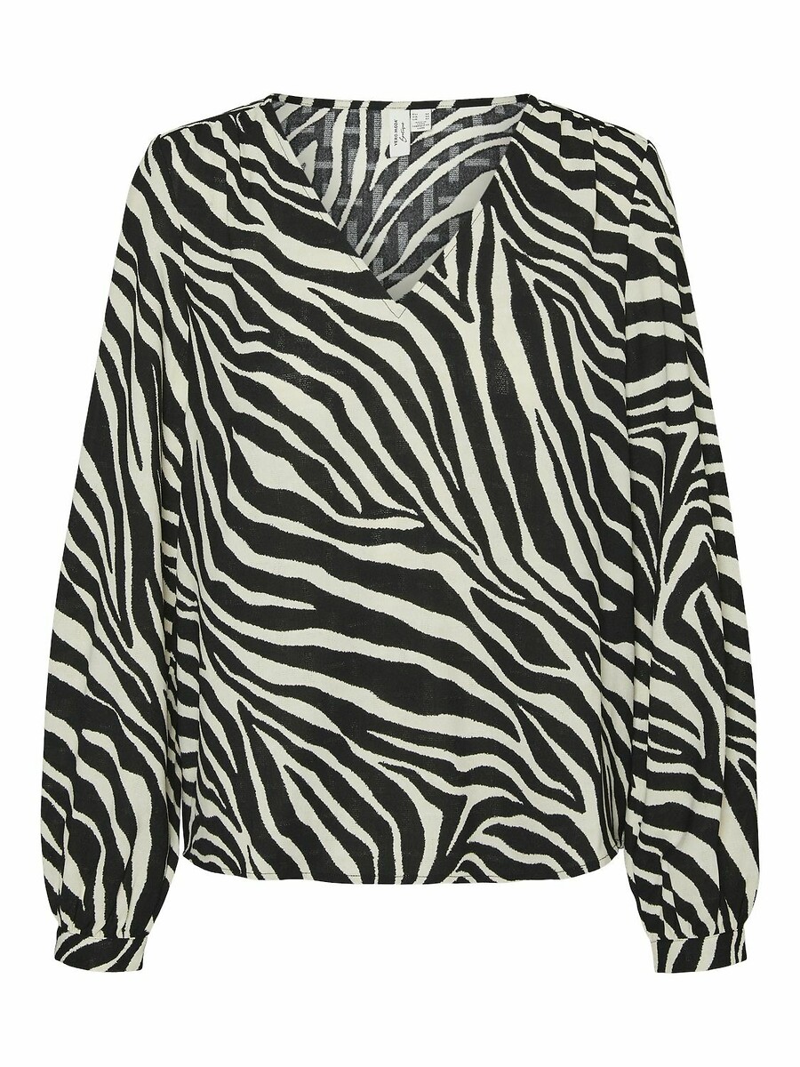 VERO MODA<br>Blusa estampada com decote em V