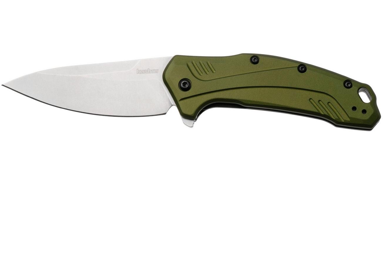 Kershaw Link Olive 1776OLSW CPM 20CV zakmes, aluminium handgreep
