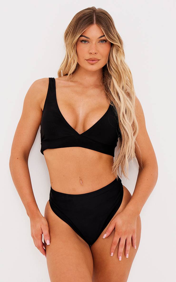 Noir Bas De Bikini Taille Haute Mix And Match