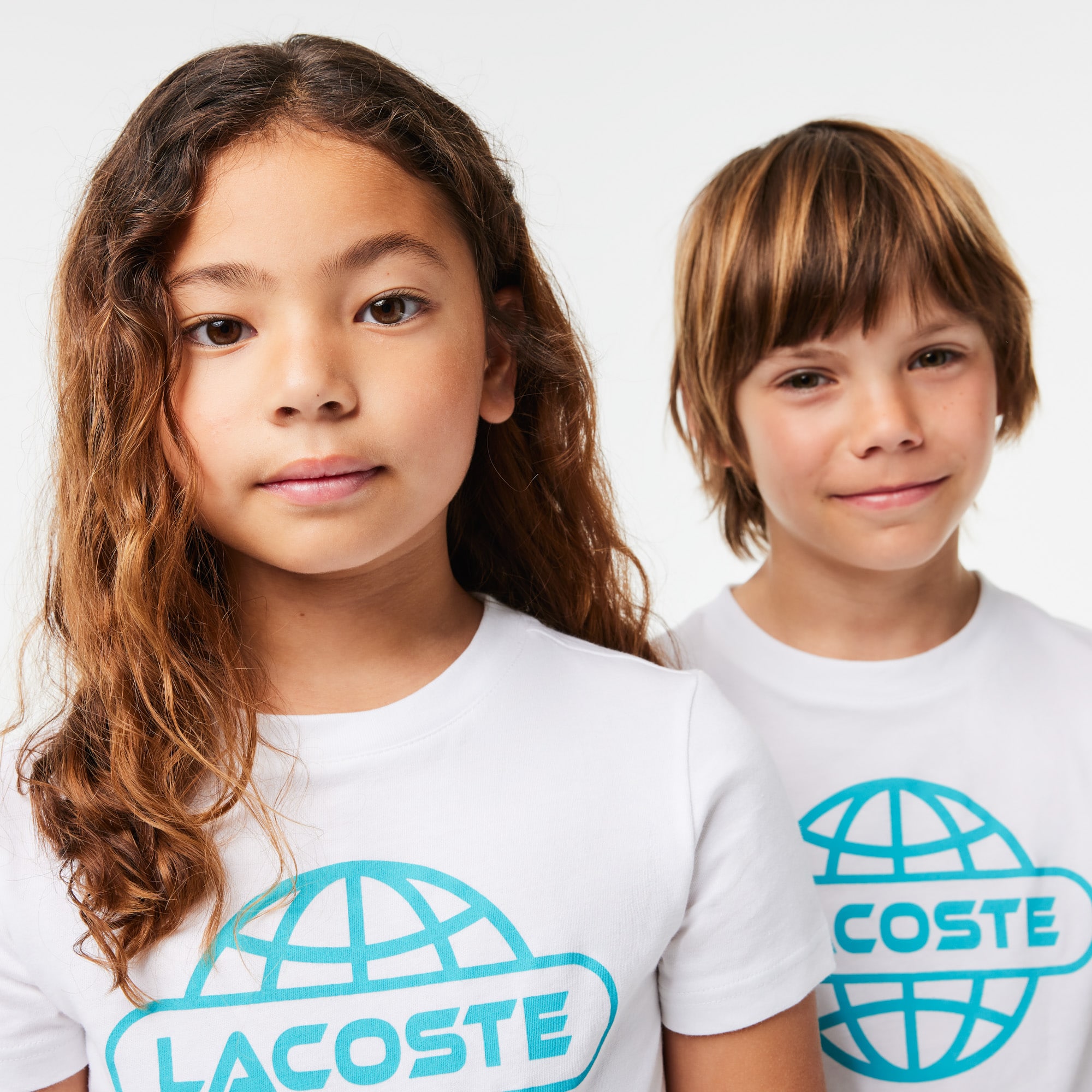 T-shirt avec imprimé planète en jersey de coton T-Shirts & Chemises - Blanc - Lacoste - Enfant