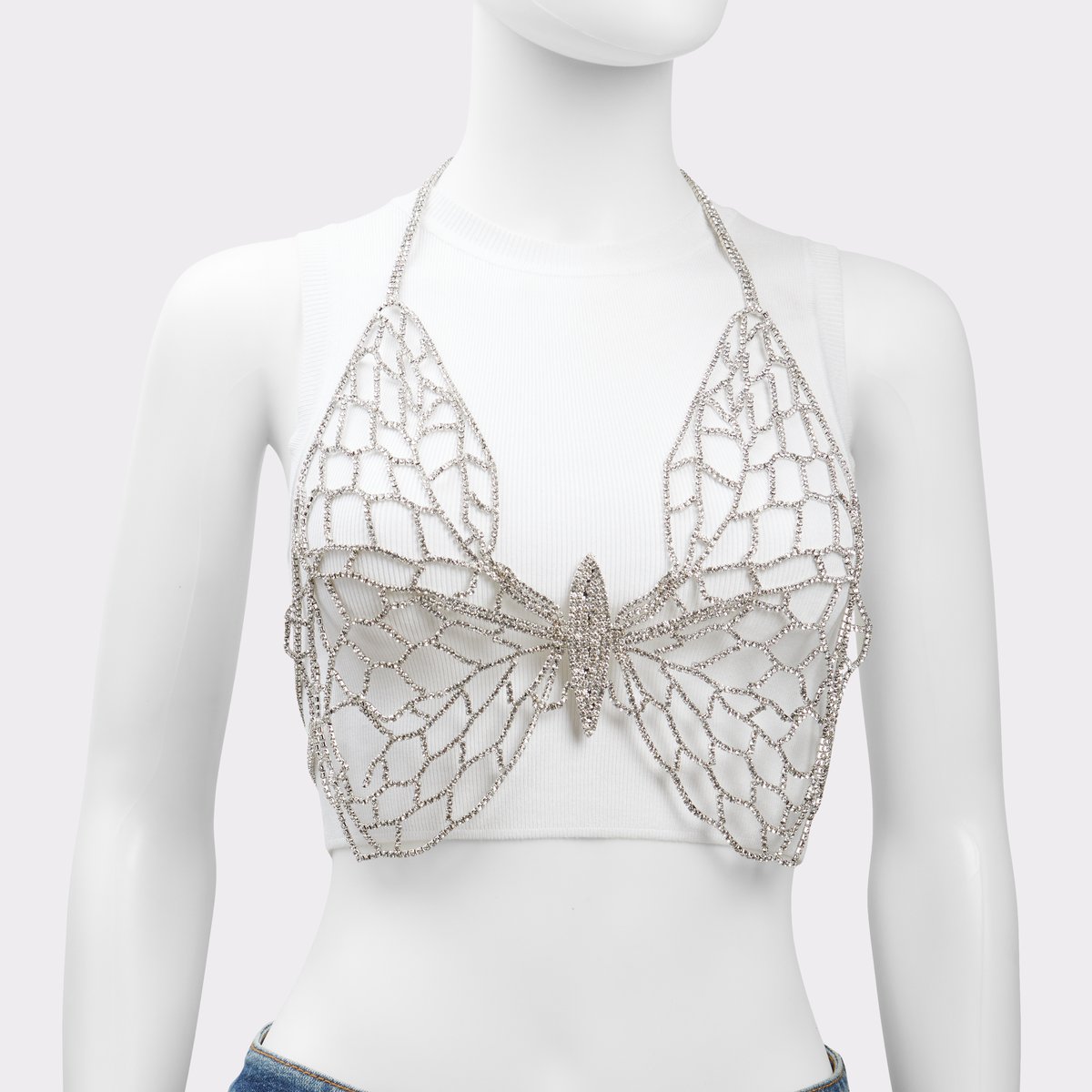 Glamflyy Silver-Clear Multi Women Body jewelry