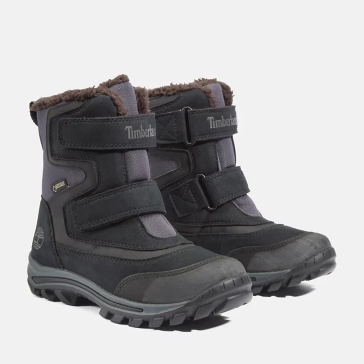 Bottine GTX à 2 brides Chillberg pour enfant noir