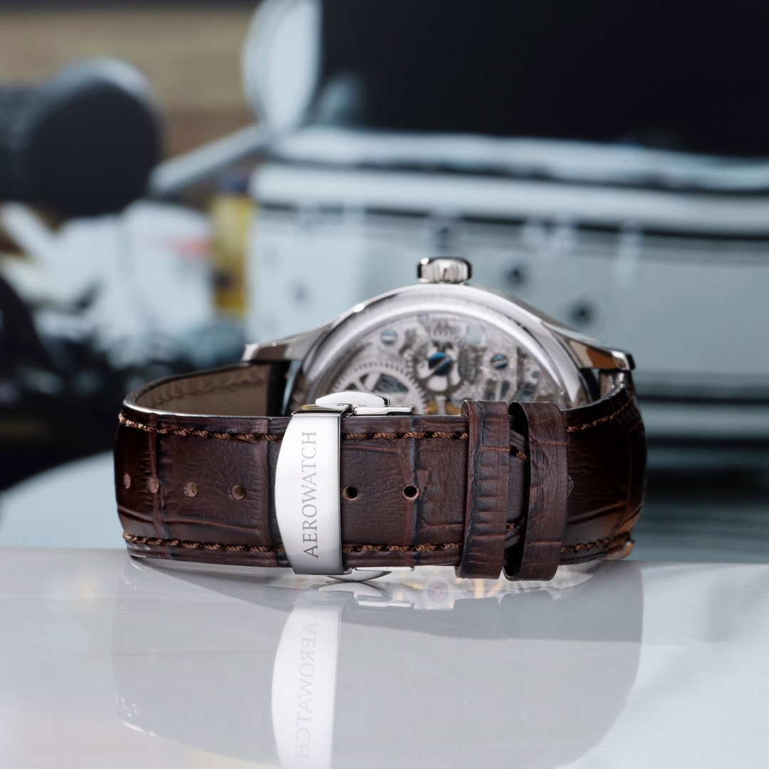 Aerowatch Renaissance Classic Skeleton Silbrig