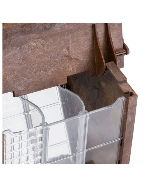 Ferplast Voedersilo Jok 1 - Voersilo - 23.5x26x23 cm Bruin