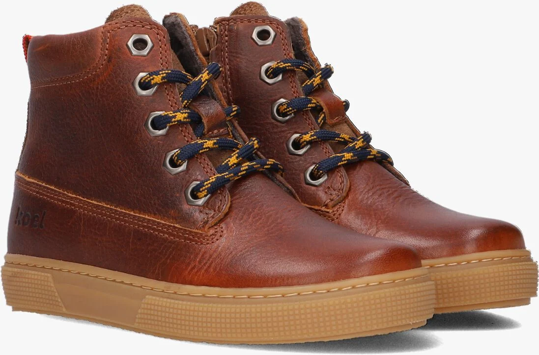 KOEL4KIDS cognac koel4kids hoge sneaker 03m008