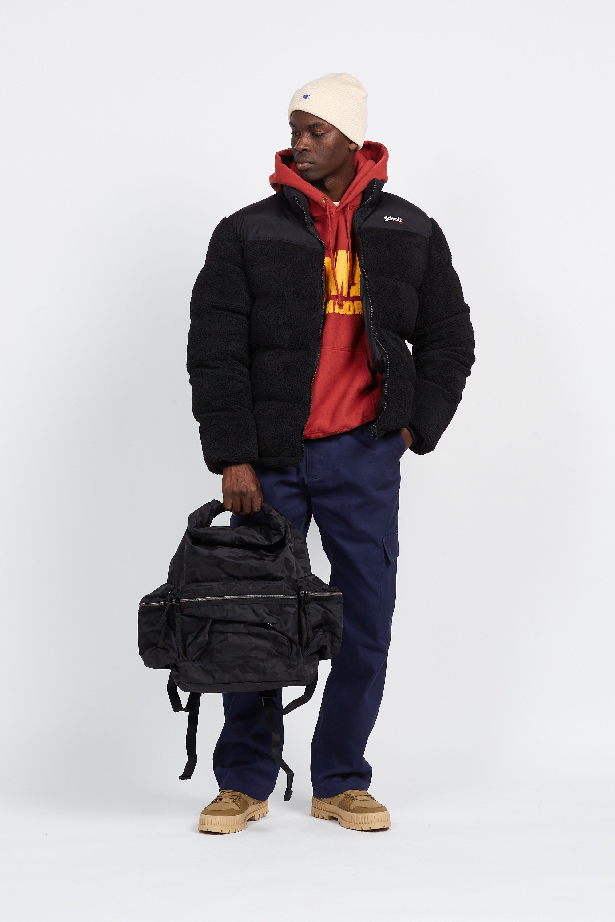 SCHOTT Doudoune UTAH SHERPA Noir