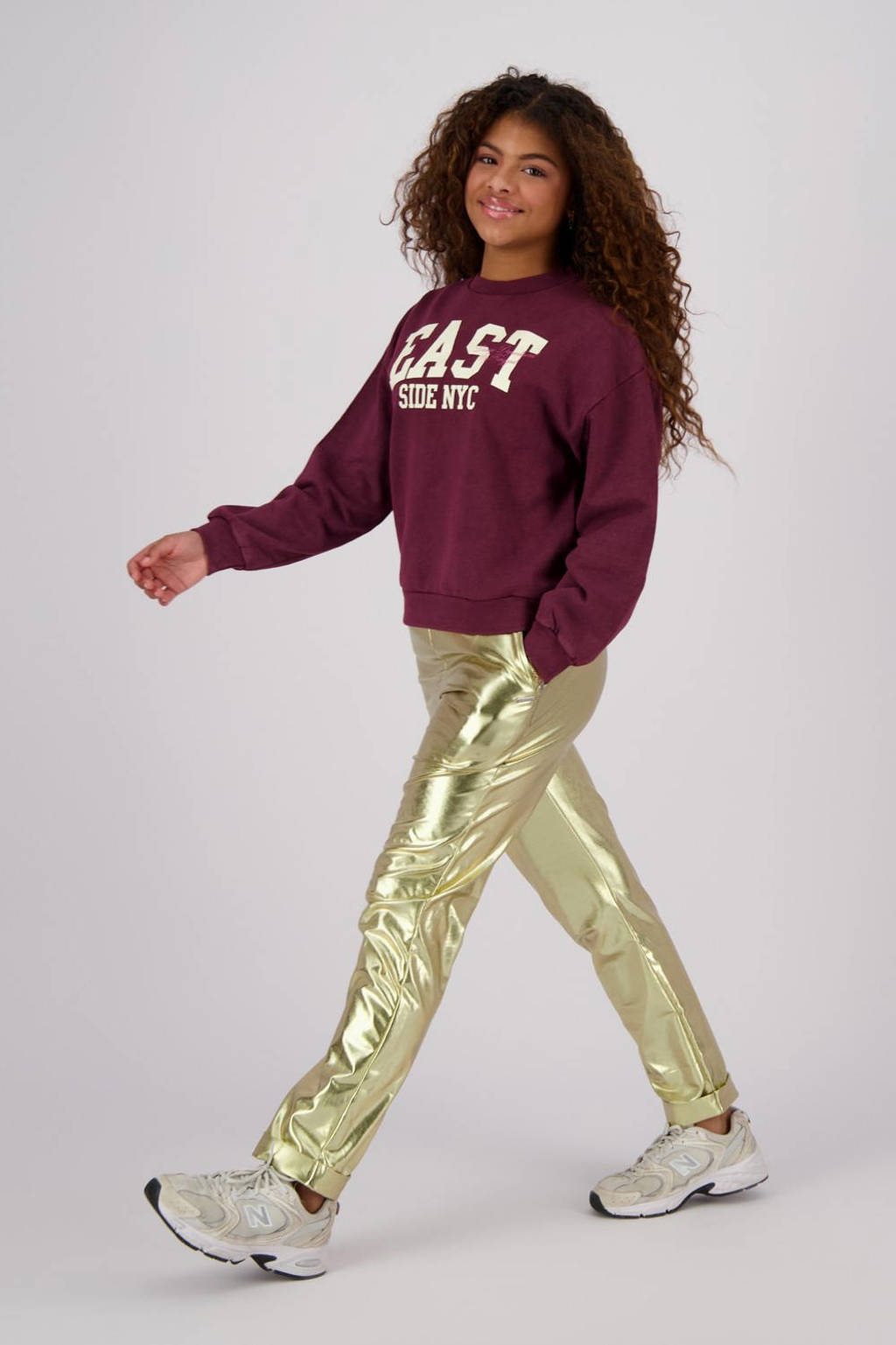 Raizzed straight fit broek Amira goud