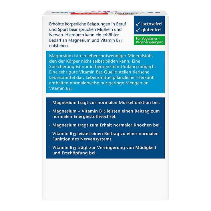 Doppelherz Magnesium 500 + B12 Brausetabletten, 6X15 St