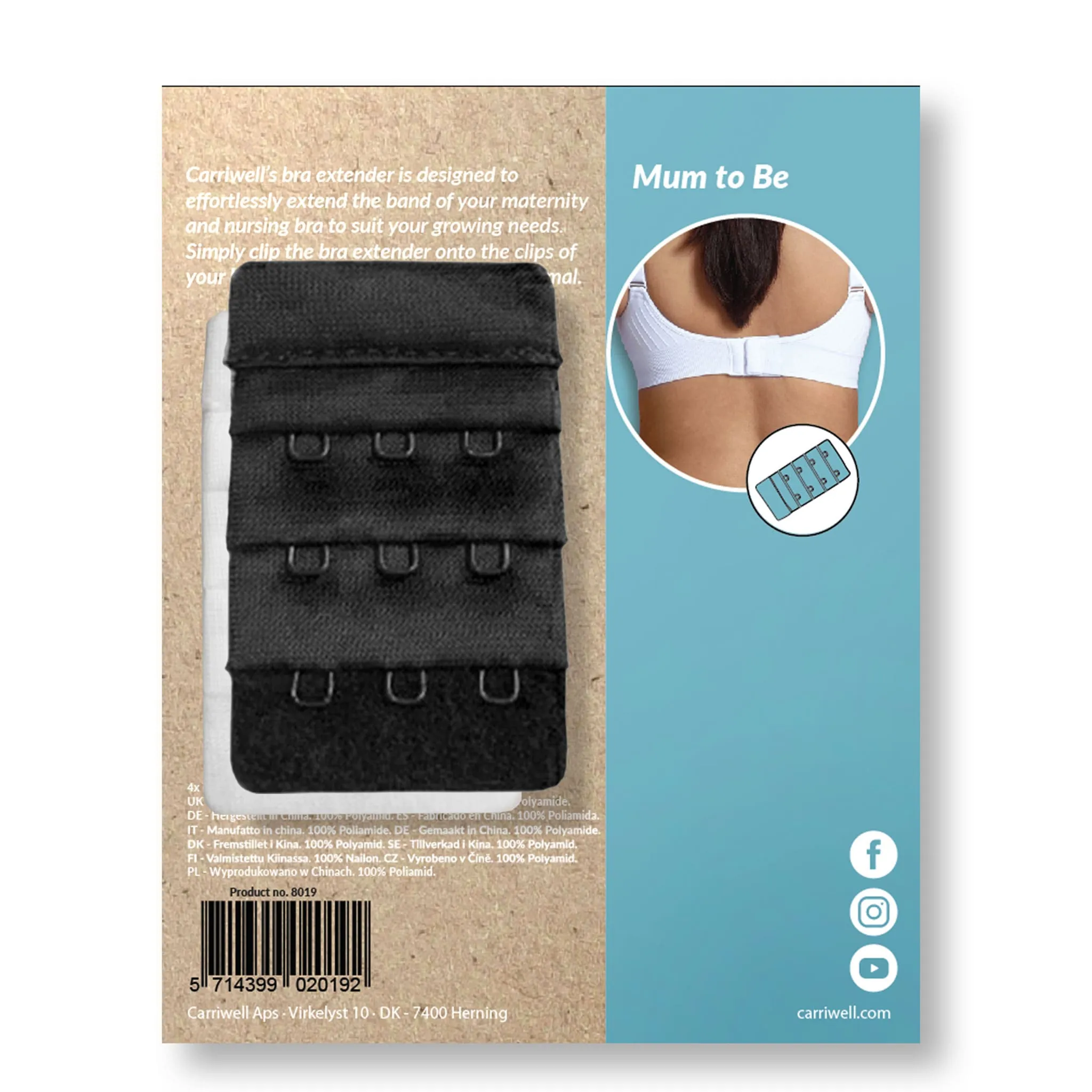 Carriwell Extensions de Soutien-Gorge Paquet de 4
