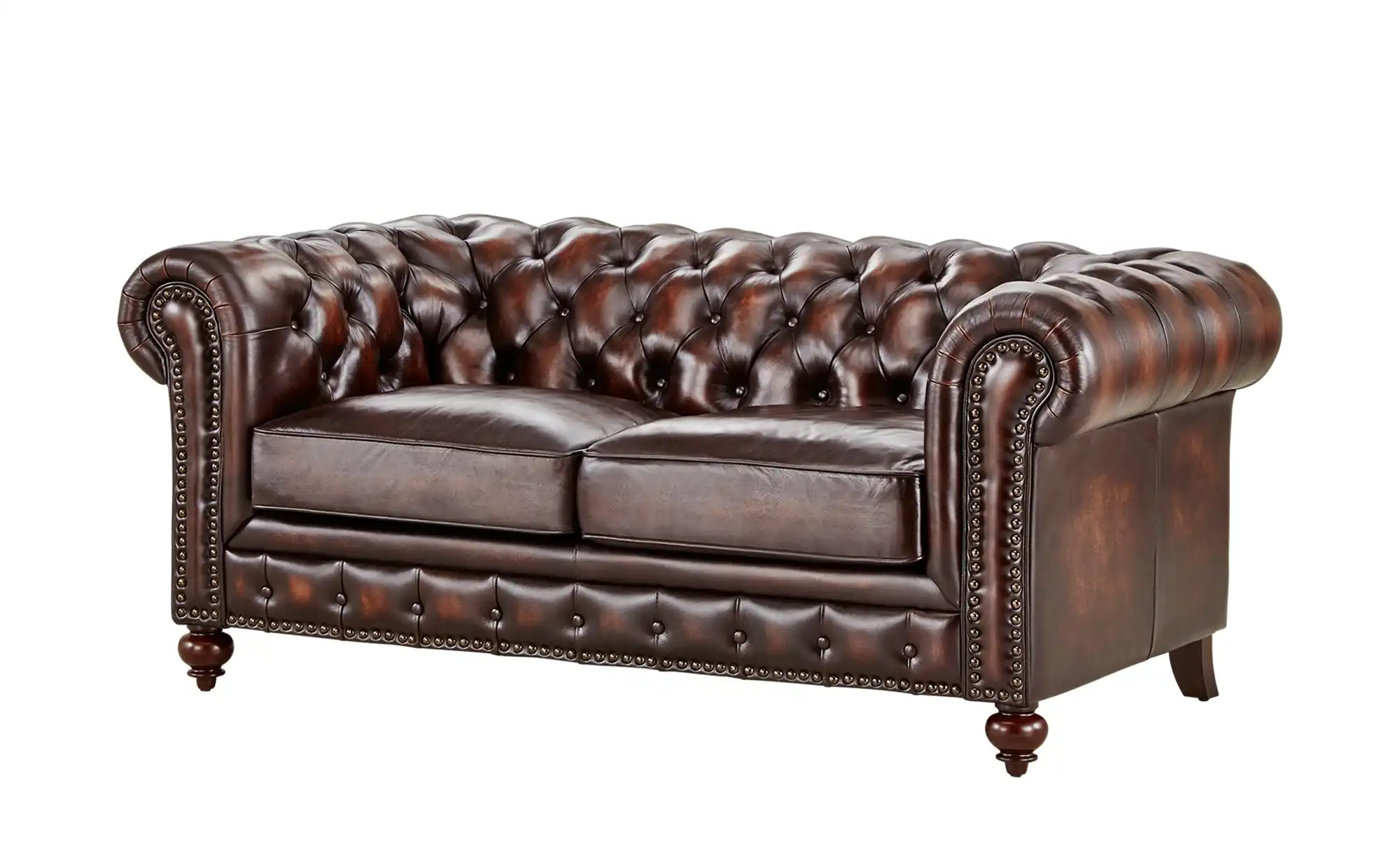 uno Ledersofa im Vintagelook Chesterfield