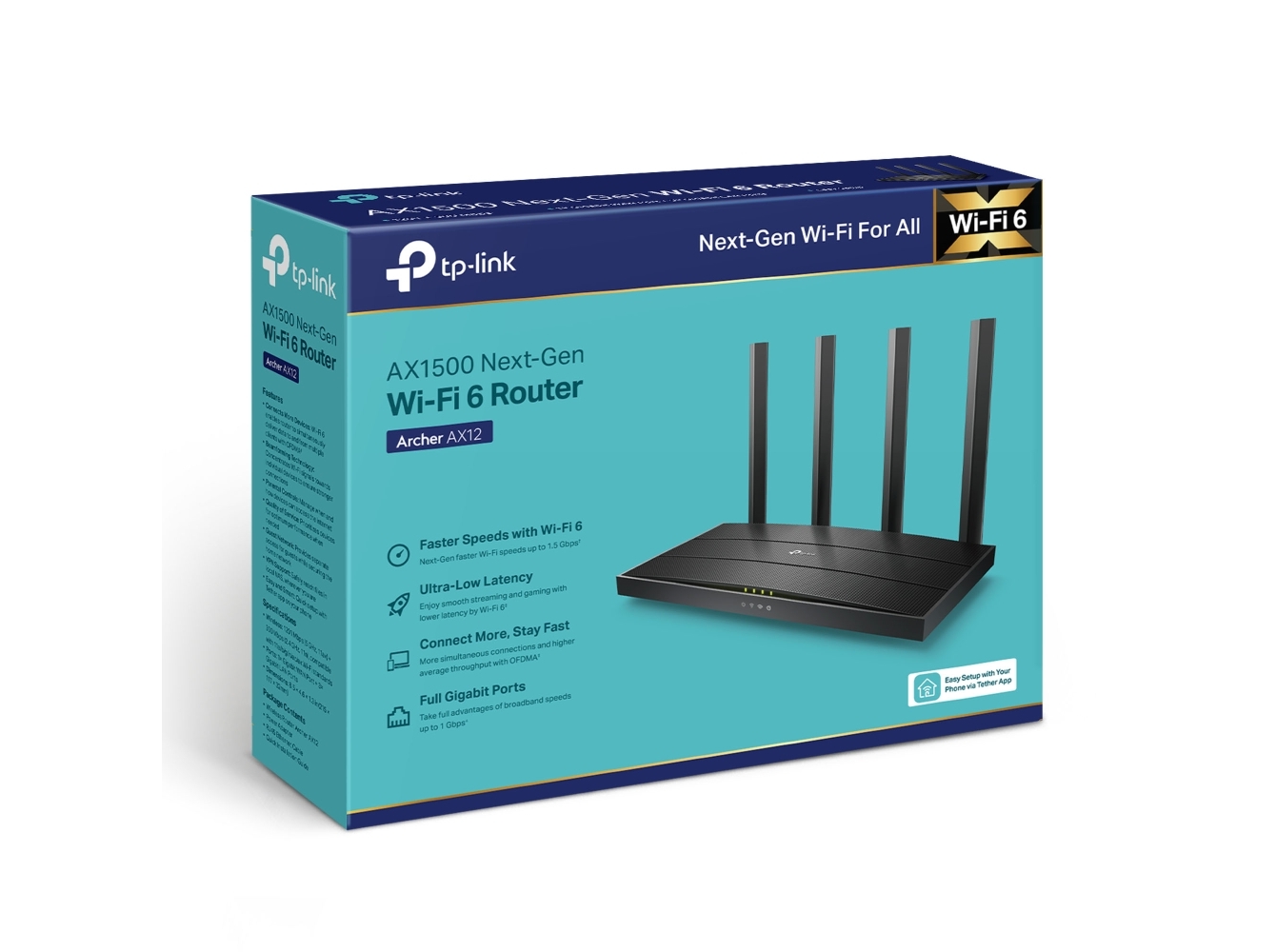 ROUTER TP-LINK AX1500 ARCHER AX-12 WI-FI 6