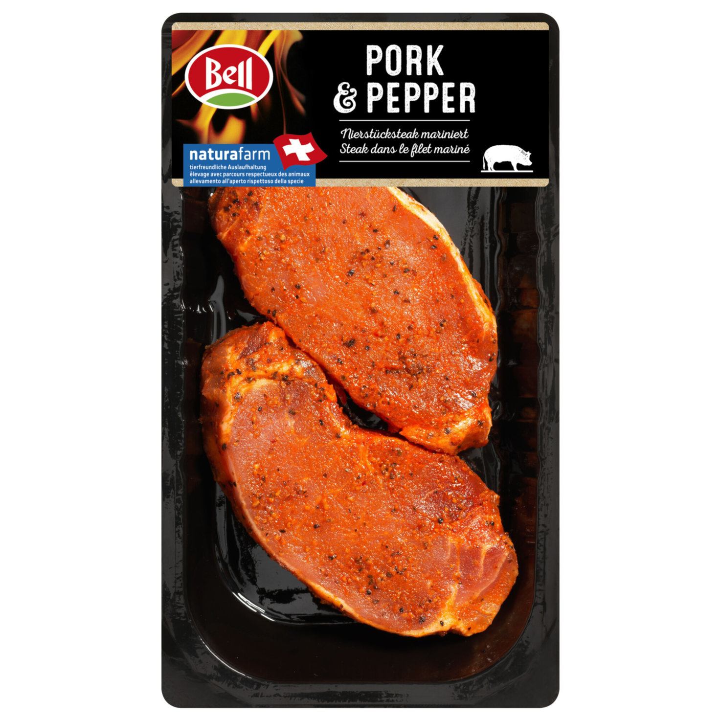 Bell Naturafarm Schweinspfeffersteak mariniert ca. 320g
