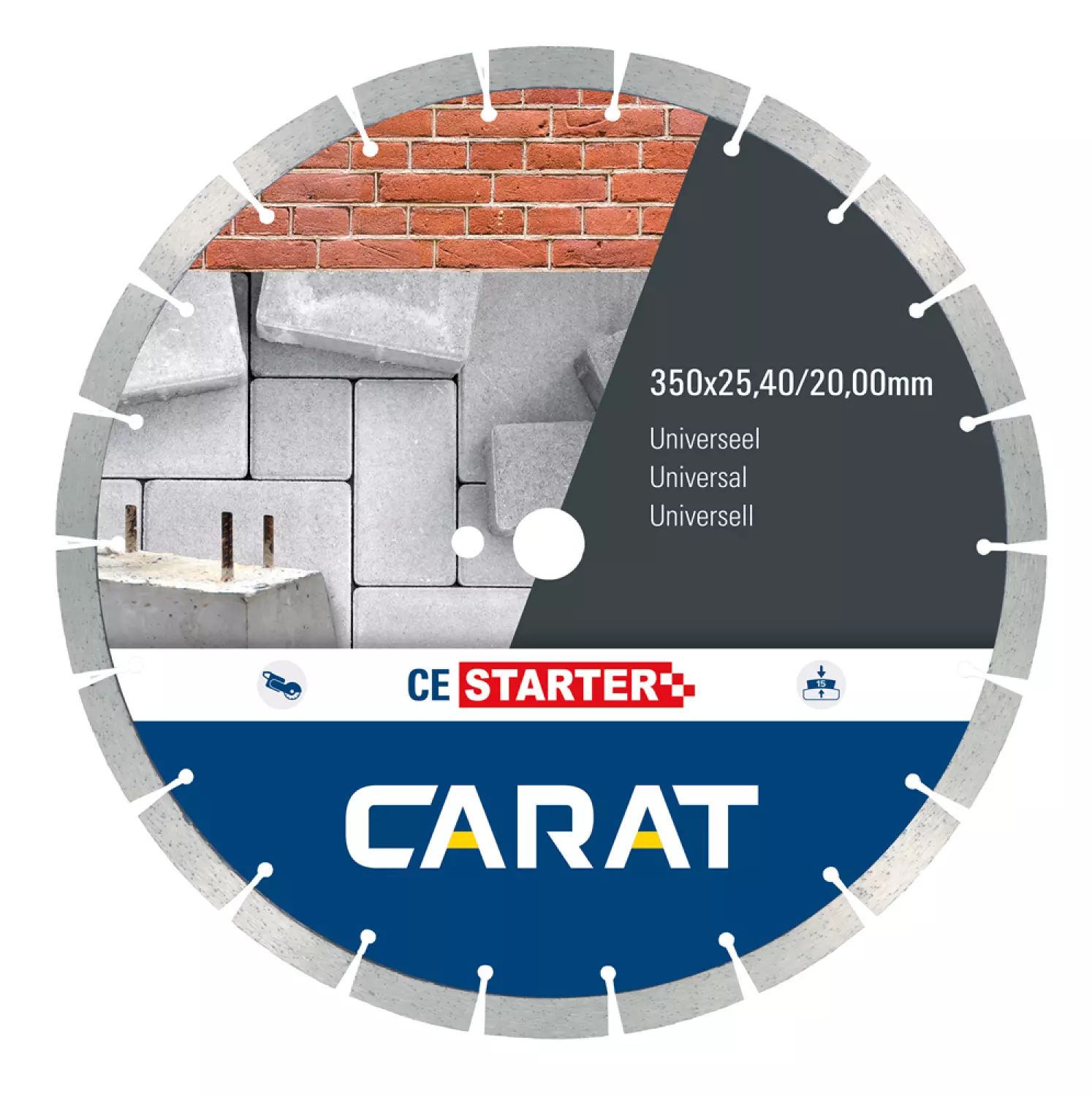 Carat CES1803000 Diamantzaagblad voor droogzagen - 180 x 22,23mm - Universeel