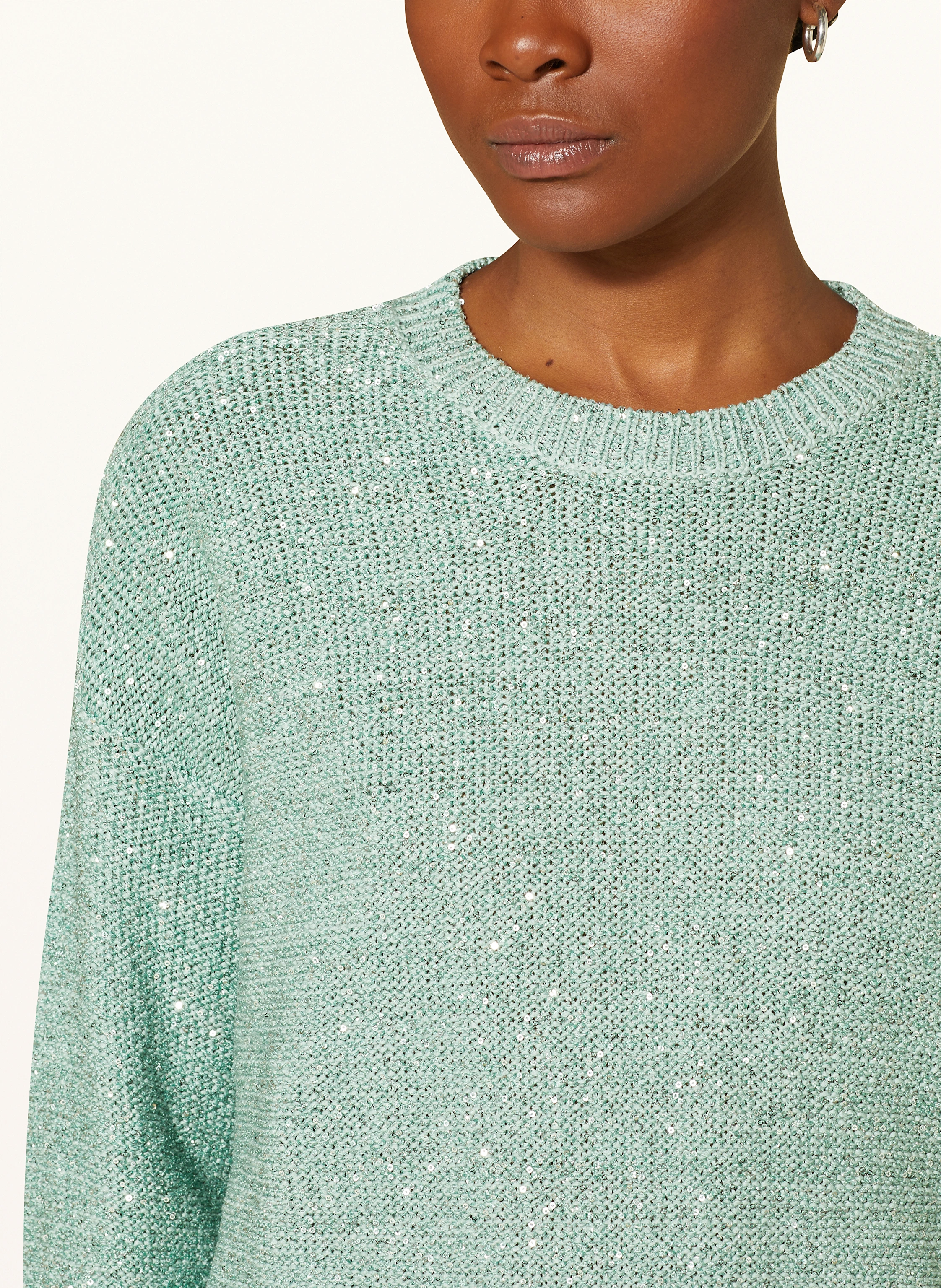 FABIANA FILIPPI Pullover mit 3/4-Arm und Pailletten