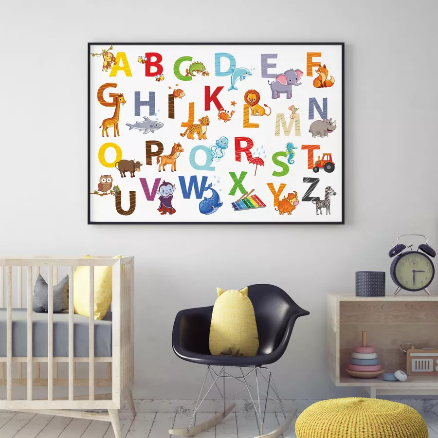 Nikima Poster Kinder Lernposter Tier ABC  -  in 4 Größen bunt