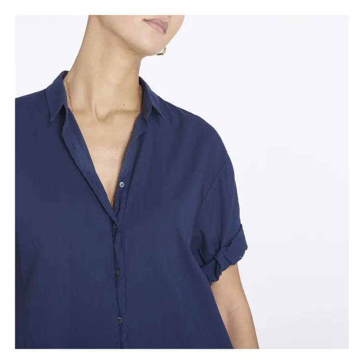 Xirena Chemise Channing Popeline de Coton | Bleu marine