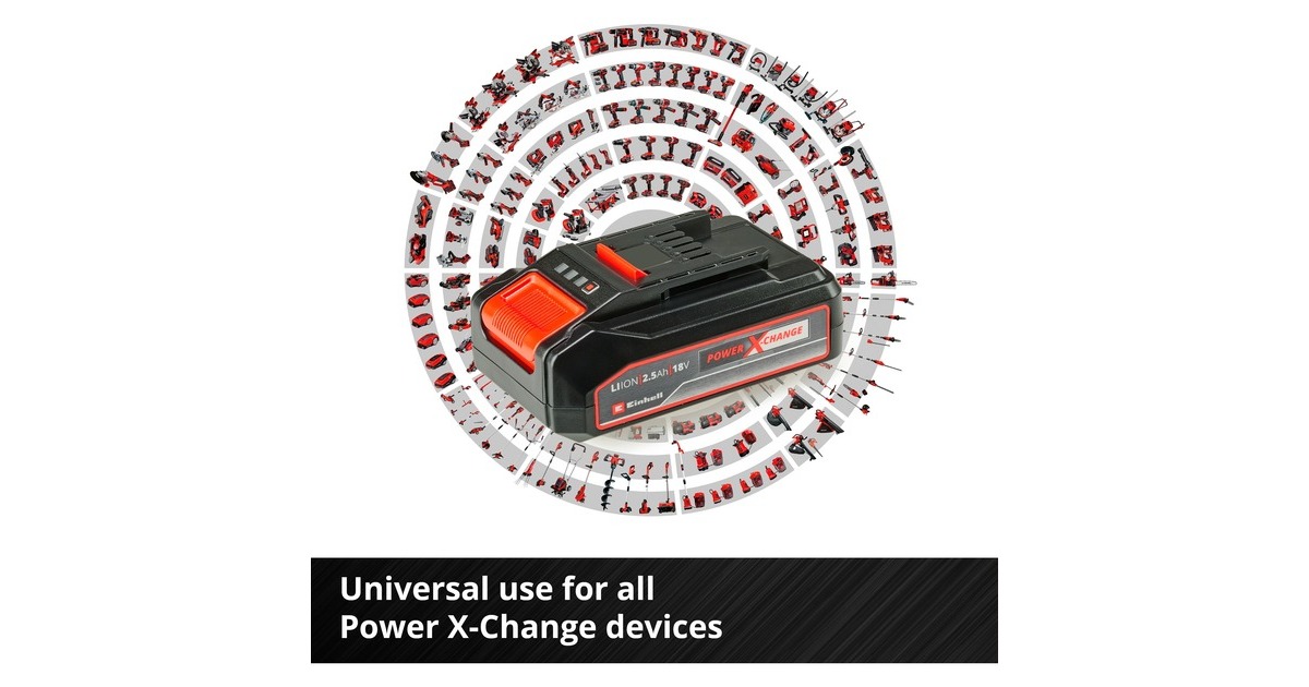 EINHELL18V 2,5Ah PXC Starter Kit set  (Zwart/rood)