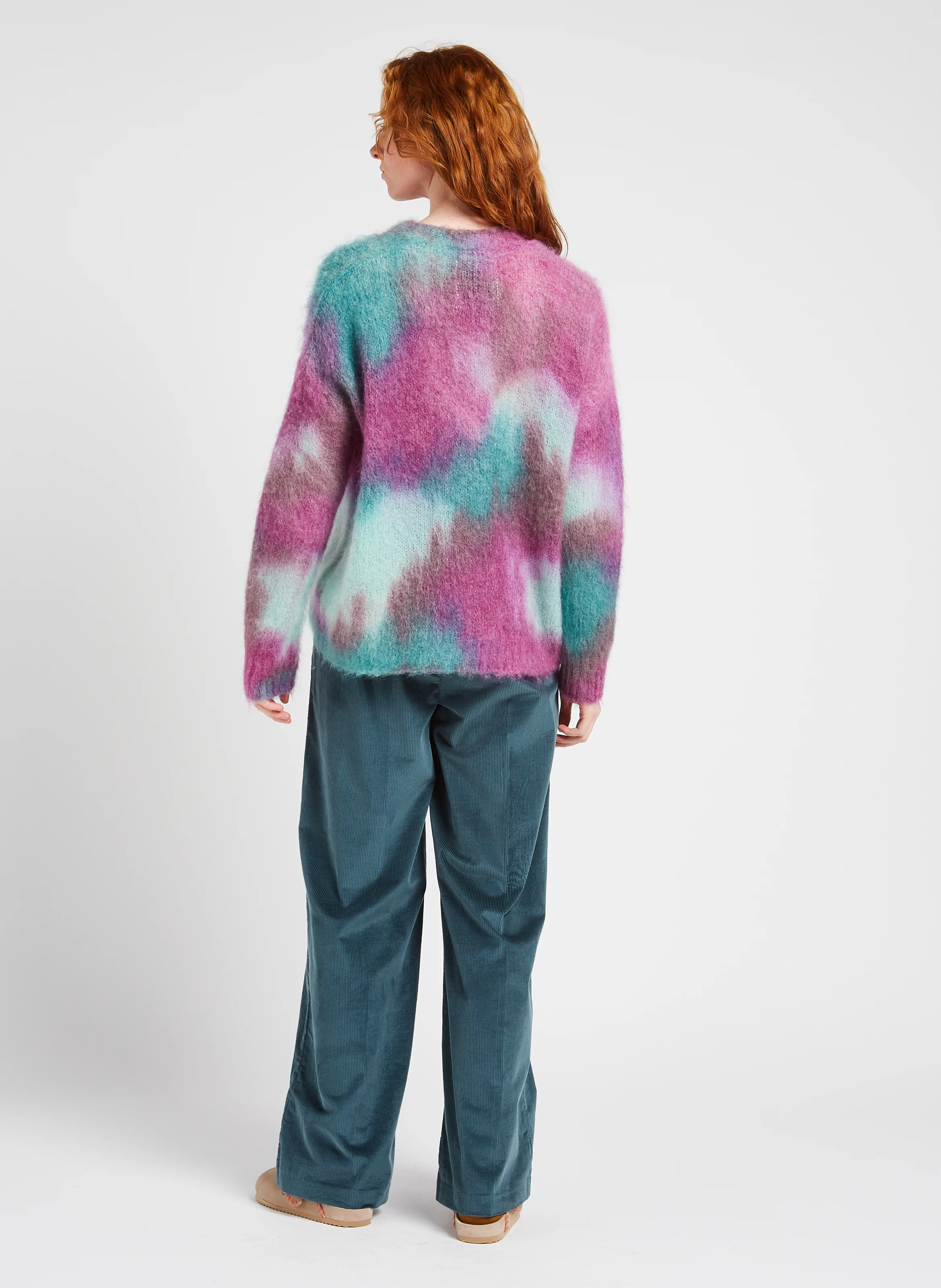 PUEBLO - Pantalon évasé en coton mélangé | Jaune
