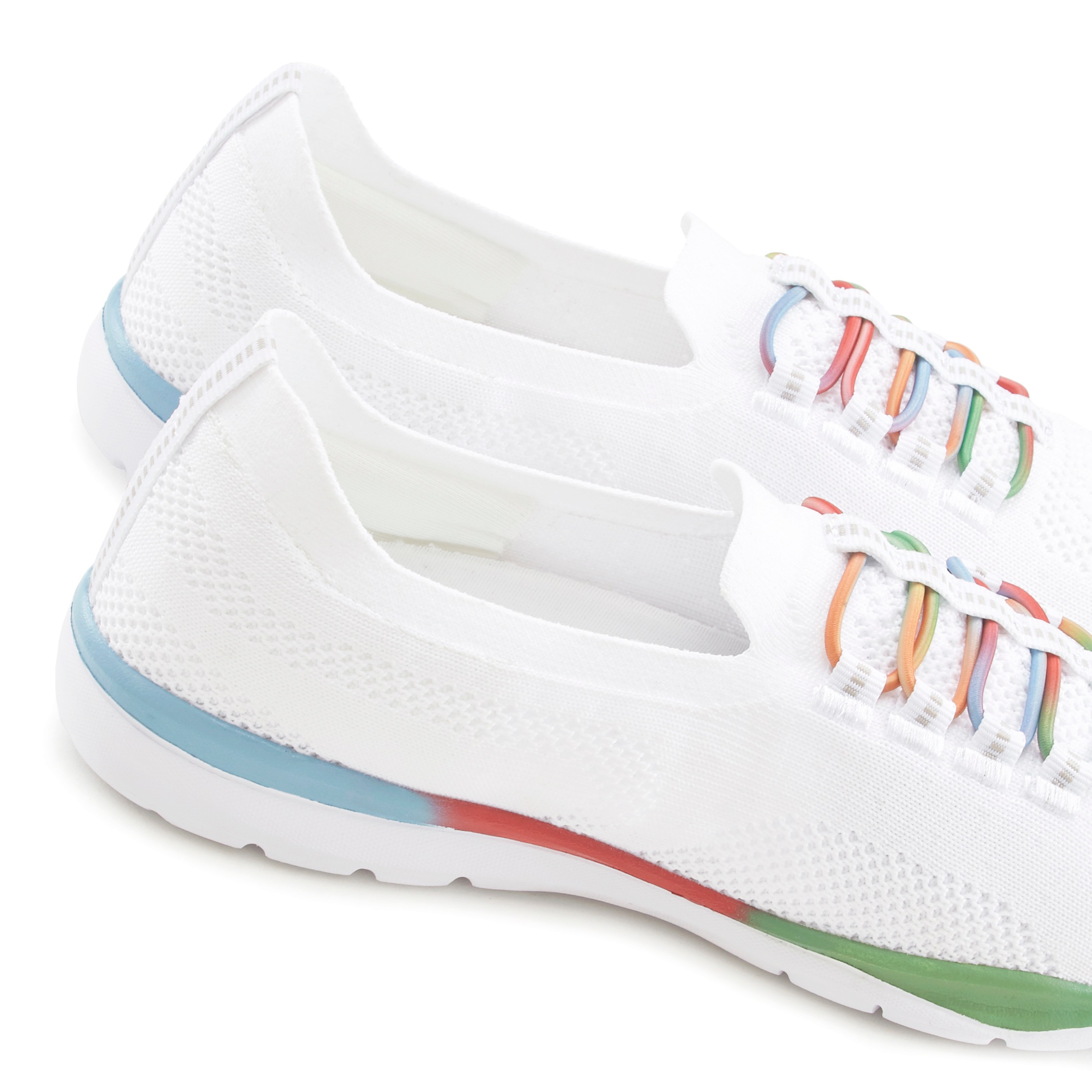 LASCANA Sneaker »Slipper, Halbschuh, leichtes Meshmaterial«  zum Reinschlüpfen mit elastischen Schnürbändern VEGAN