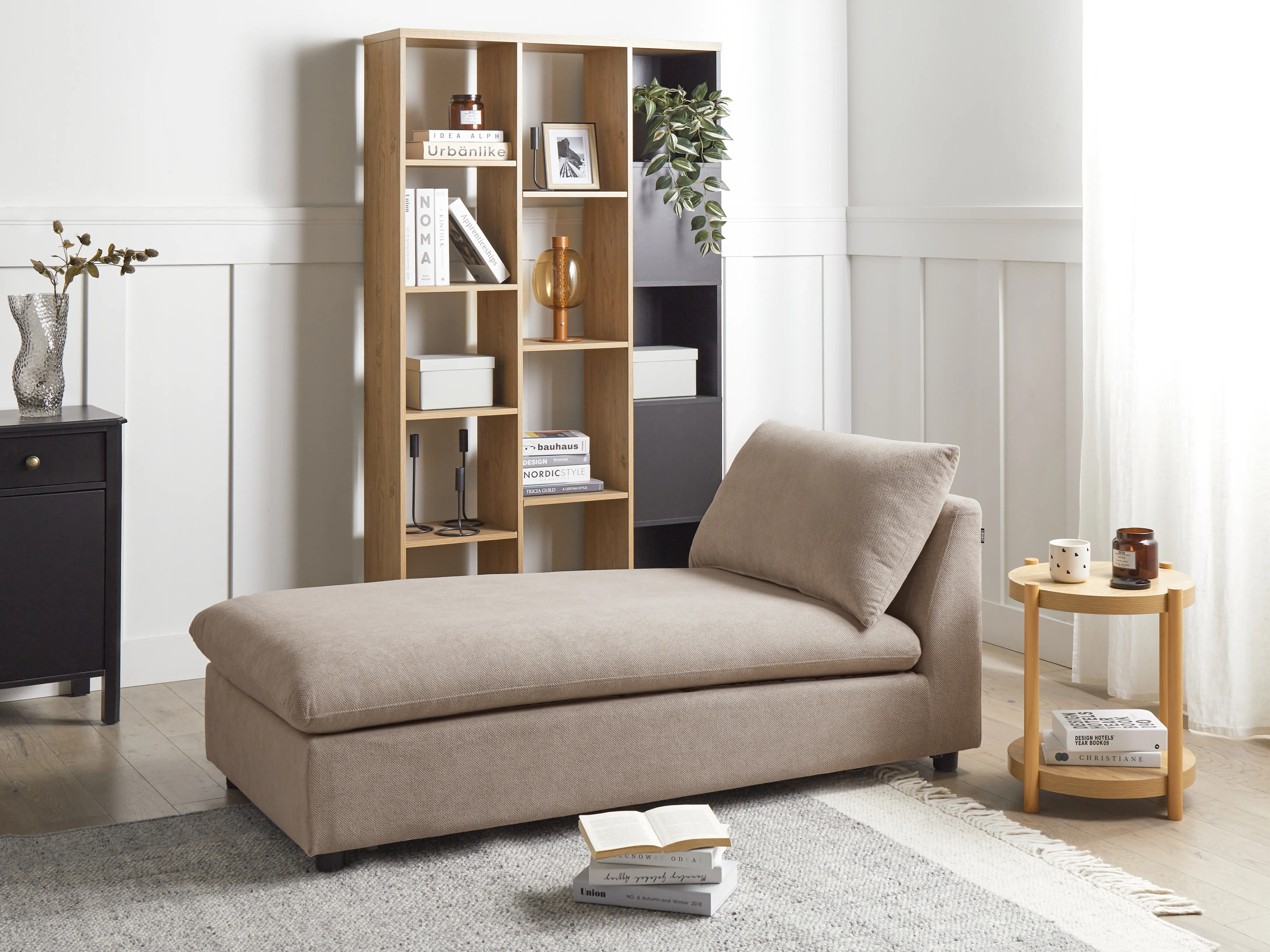 Chaise longue VIZILLE Stof Taupe