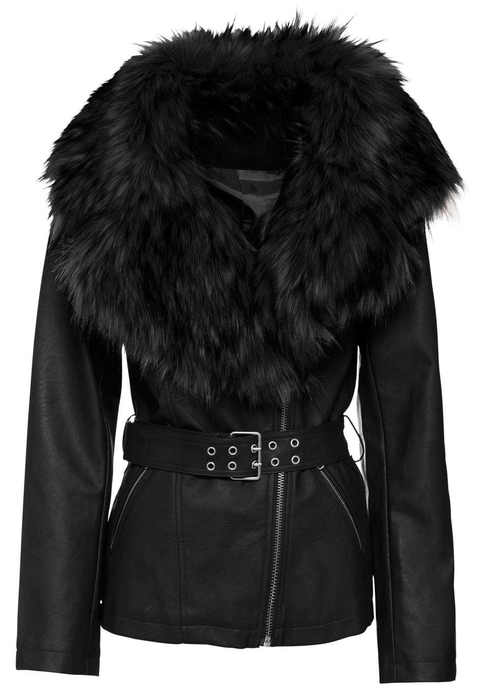 Veste avec col en synthétique