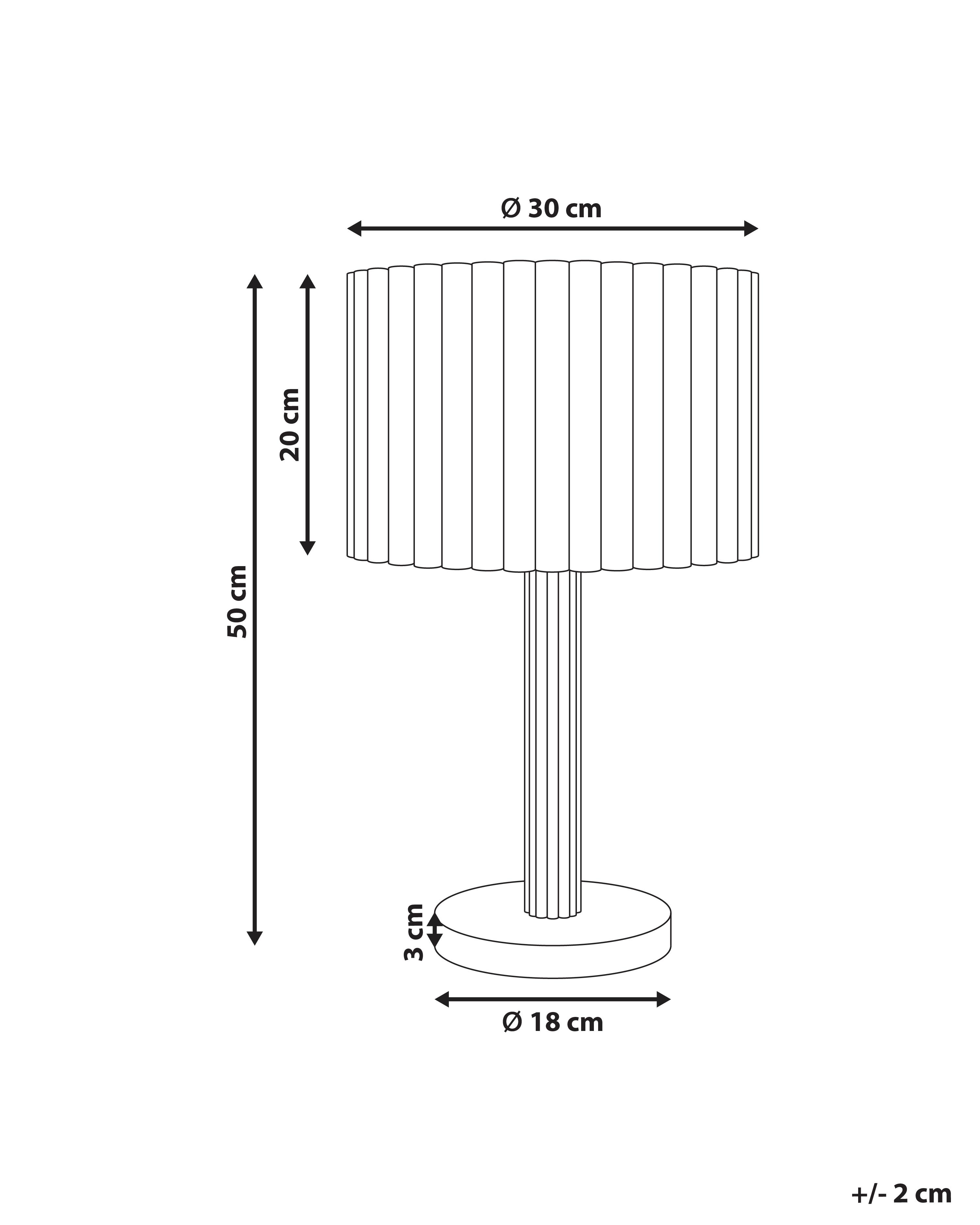 Tafellamp BELESSA Linnen Lichtbeige