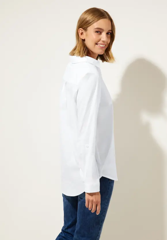 Business Longbluse - White
