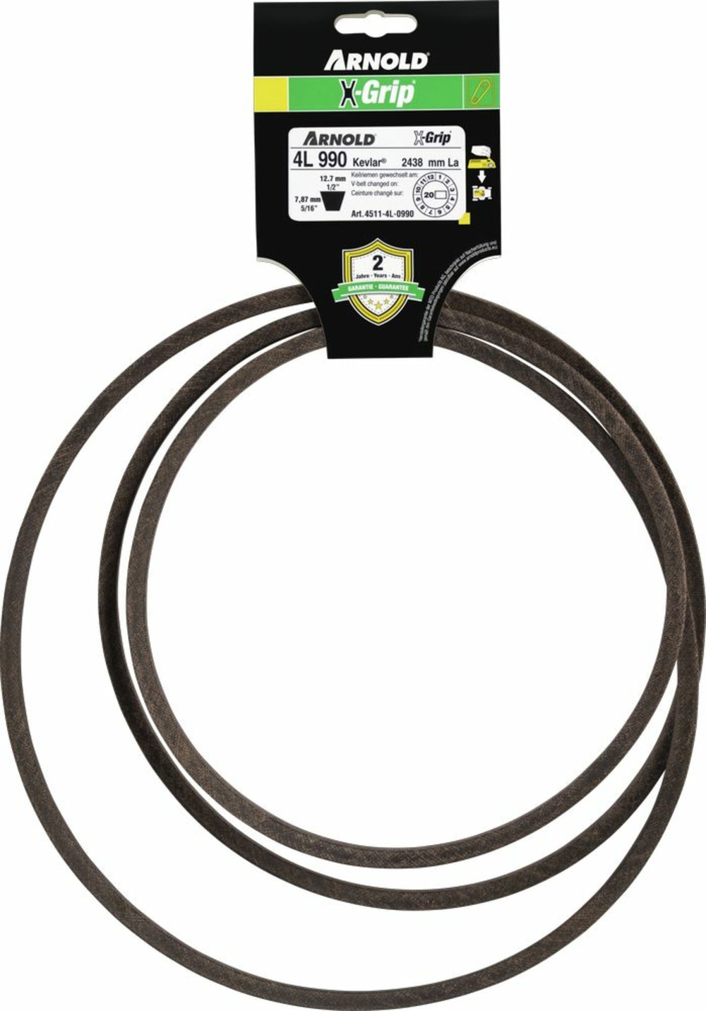 Courroie trapézoïdale x-grip v de type 4l990