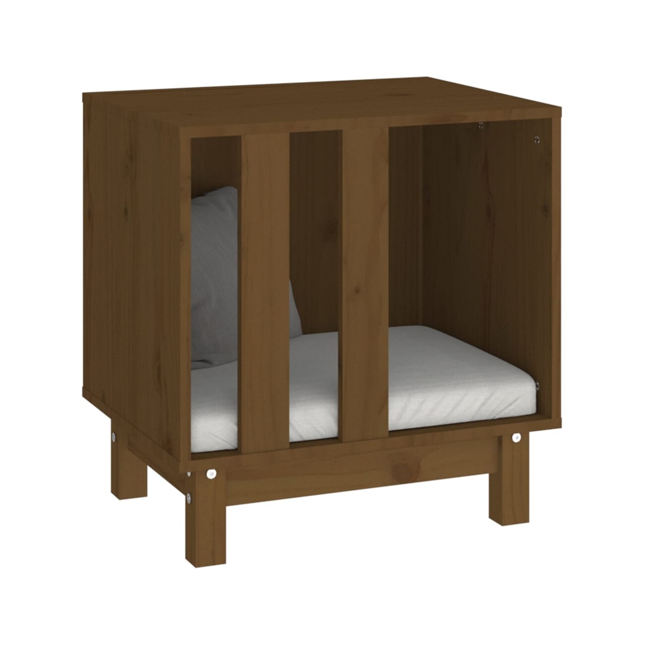 VidaXL Hundehütte Massivholz Kiefer Hundehöhle Hundebett braun 50 cm, 50 cm, 52 cm