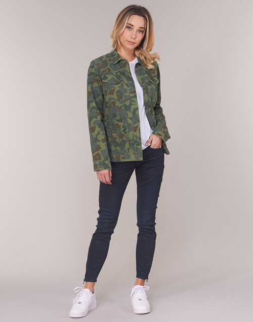 G-Star Raw - LYNN ZIP MID SKINNY ANKLE Azul / Dark / Envejecido / Cobler