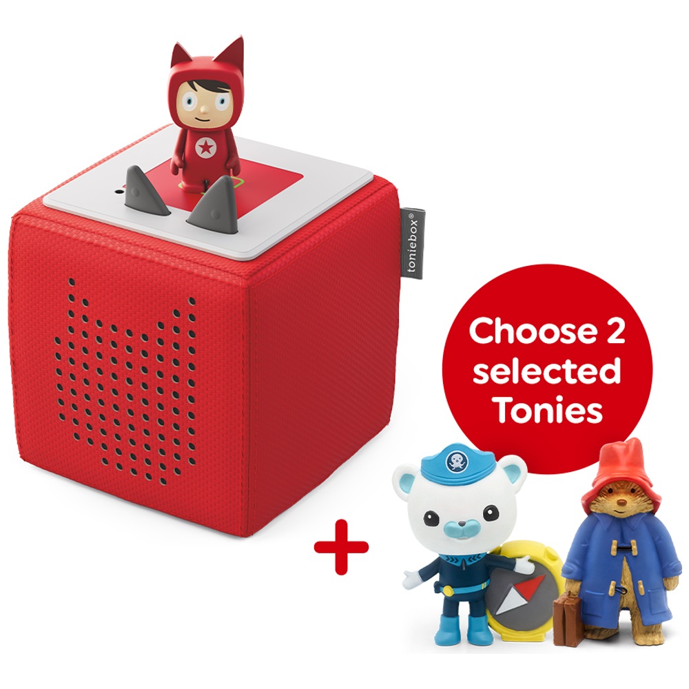 Toniebox (Rot) und Zwei Toniebox Audio-Bundle