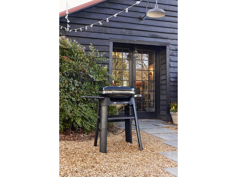 Weber Standgrill Elektro Lumin, Schwarz Elektrogrill mit Stand