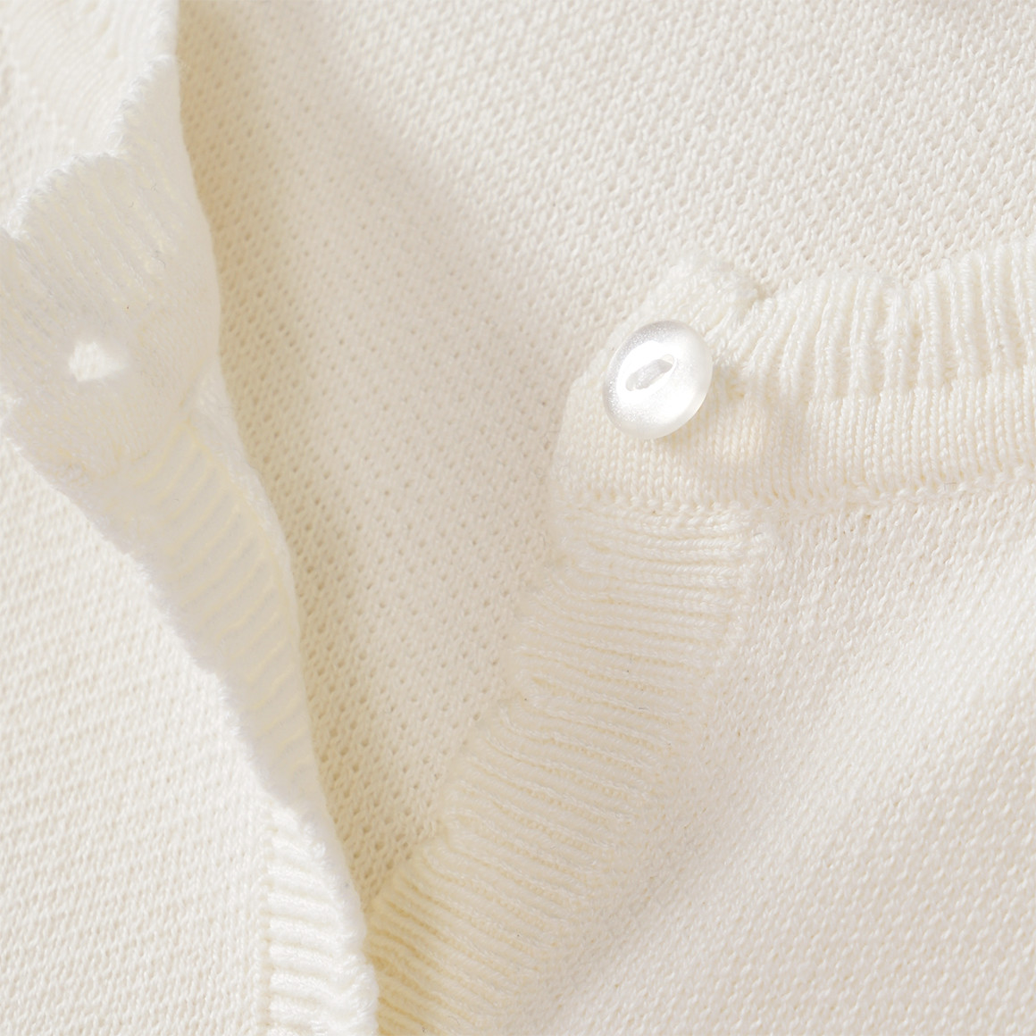 Yigga Mädchen Cardigan mit Knopfleiste cremeweiss